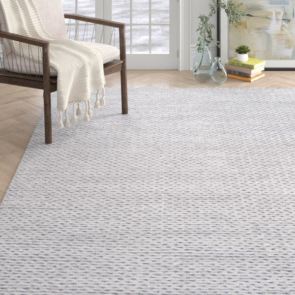 Joss & Main Makenzie Hand Braided Wool Light Gray Area Rug & Reviews